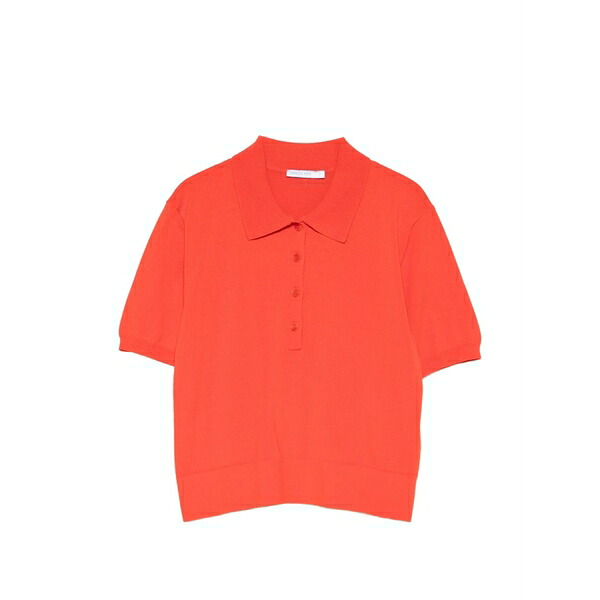 パトリツィア ペペ レディース スポーツシャツ トップス Button-fastening polo top Orange