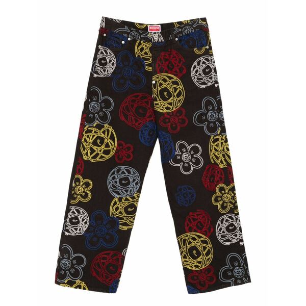 ケンゾー メンズ カジュアルパンツ ボトムス Xfutura 2000 flower-embroidered trousers Brown|asty