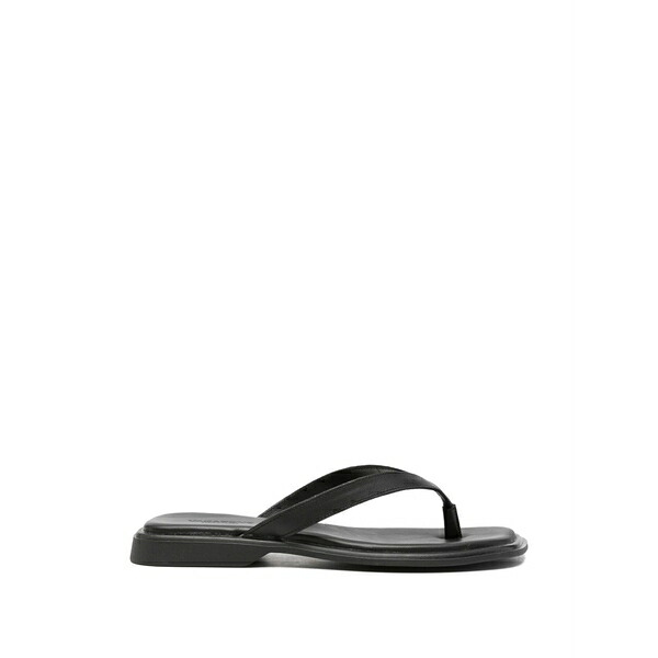 渡り者 レディース サンダル シューズ Izzy leather flip-flops Black