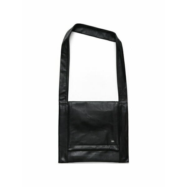 アワーレガシー メンズ ショルダーバッグ 御徒面子 Square-shape leather shoulder bag Black