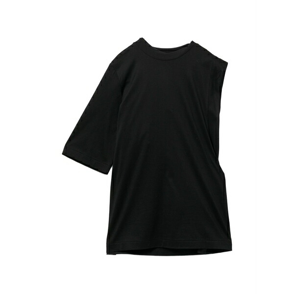 トーガ レディース Tシャツ トップス Asymmetric t-shirt Black|asty