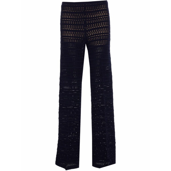 ツインセット レディース カジュアルパンツ ボトムス Open-knit trousers Blue
