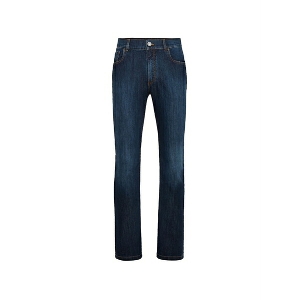 ビリオネア メンズ デニムパンツ ボトムス Embroidered-logo straight jeans Blue|asty