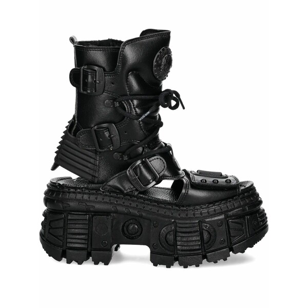 ニュー鍵を掛ける メンズ サンダル シューズ Tank m-bios107-v3 lace-up platform sandals Black
