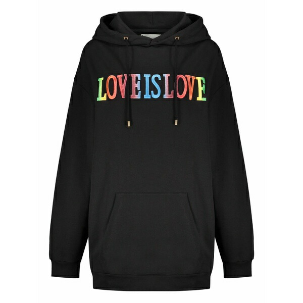 アルベルタ フェレッティ レディース パーカー・スウェットシャツ アウター Cotton hoodie Black