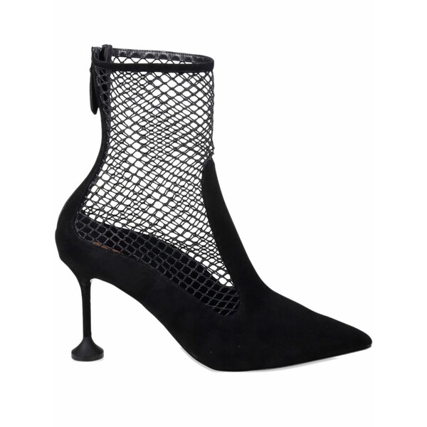 アクアズーラ レディース パンプス シューズ 85粍 mesh-insert suede pumps Black