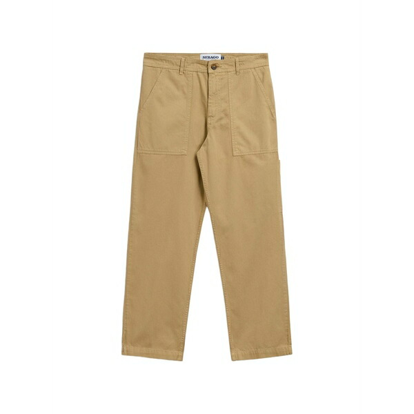 セバゴ メンズ 心地よいズボン下 ボトムス Milton herringbone trousers Neutrals