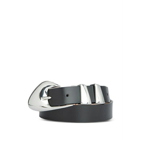 バイ毛皮 レディース 胴締め 佩び物 Moore metal-buckle belt Black