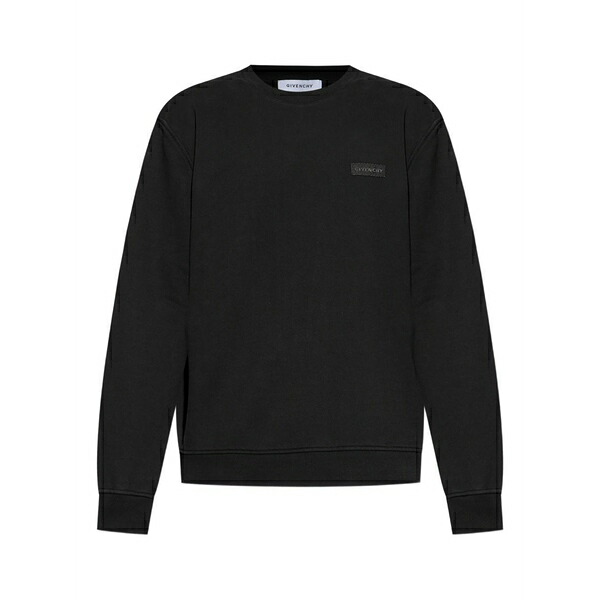 ジバンシー メンズ パーカー・スウェットシャツ アウター Logo-plaque sweatshirt Black