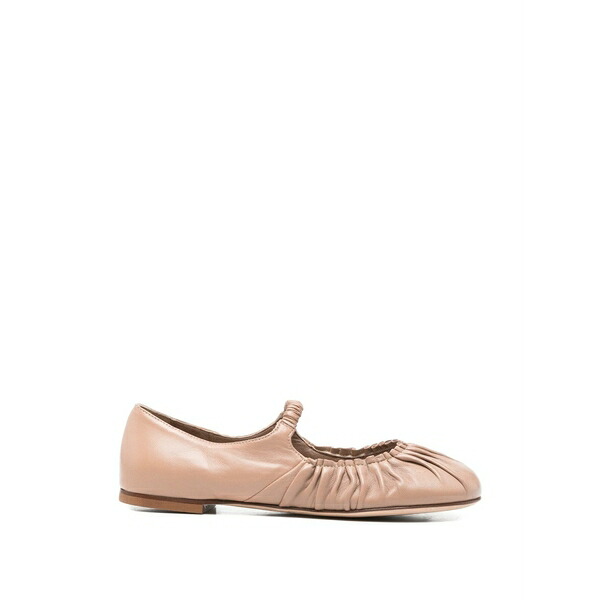 ロレナ パッジ レディース サンダル シューズ Ruched-strap ballet flats Neutrals