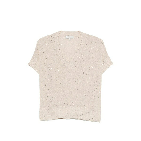 アントネリ レディース ティーシャツ トップス V-neck t-shirt Neutrals
