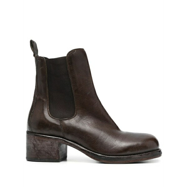 モマ レディース ブーツ シューズ 50粍 leather chelsea boots Brown