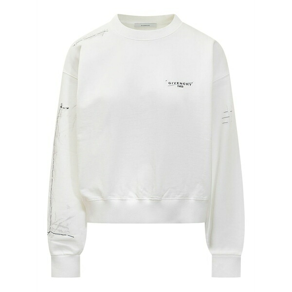 ジバンシー レディース 編み物\u0026スウェーター アウター Logo sweatshirt White
