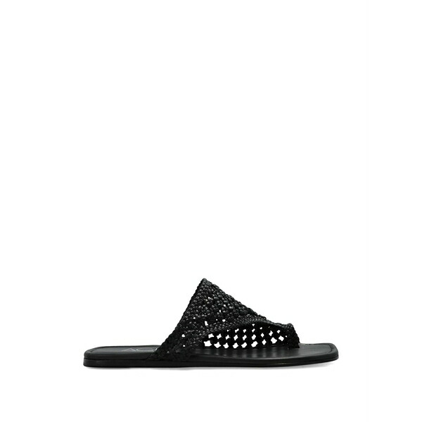エージーエル レディース サンダル シューズ Elsy woven thong sandals Black