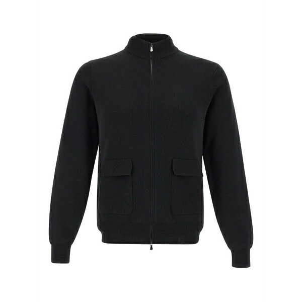 フィリッポ デ ラウレンティス メンズ ジレー アウター Zip-up cardigan Black