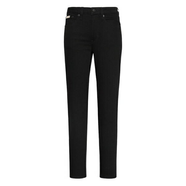 カルバンクライン レディース ジーンズズボン下 ボトムス Logo-patch jeans Black