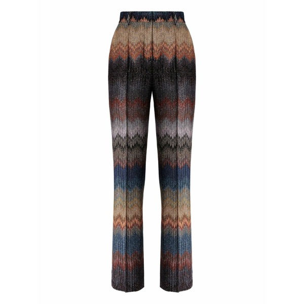 ミッソーニ レディース カジュアルパンツ ボトムス Zigzag-pattern glitter-effect trousers Grey|asty