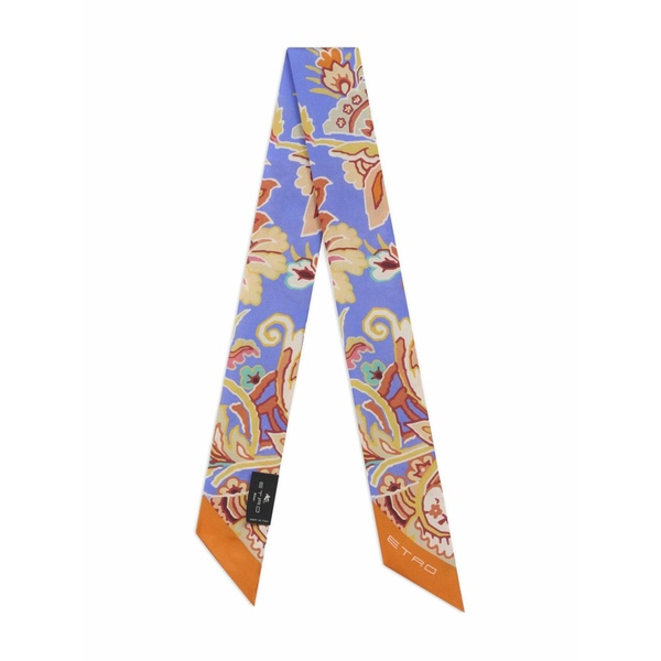 エトロ レディース えり巻き・袈裟・えり巻き 付属品 Paisley-print silk scarf Orange