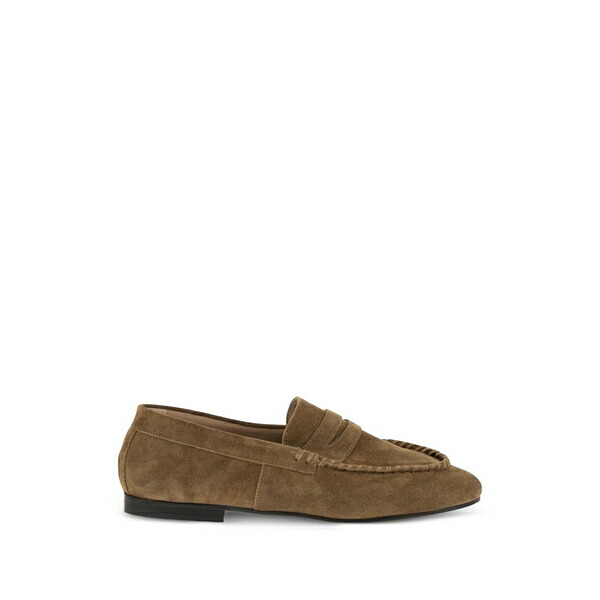 アニエル レディース スリッポン・ローファー シューズ Whipstitched suede loafers Brown