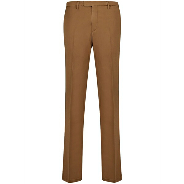 ボリオリ メンズ 心地好いズボン下 ボトムス Stretch-cotton tailored pants Brown
