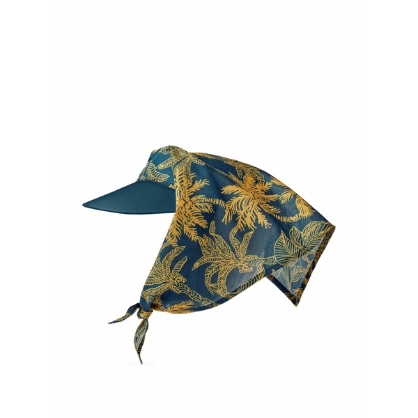 エレス レディース かぶり笠 添え物 Carlotta tropical-print visor Blue