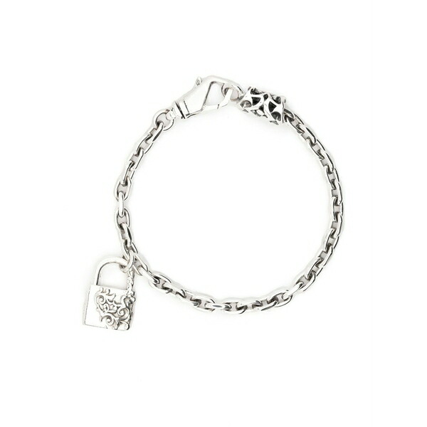 エマニュエレ ビコッキ メンズ ブレスレット・バングル・アンクレット 付属物 Arabesque padlock chain bracelet Silver