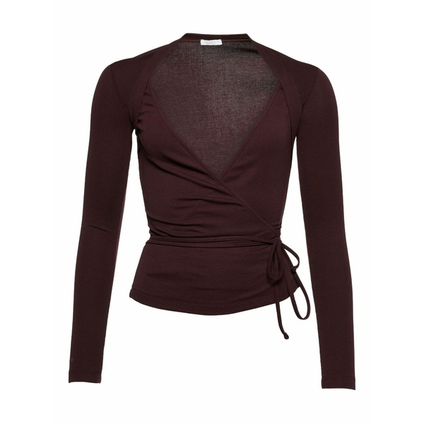 エレス レディース カーディガン アウター Charlotte wrap top Brown｜asty