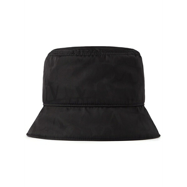 ヴァレンティノ ガラヴァーニ メンズ 鳥打ち帽 付属物 Toile iconographe reversible bucket hat Black