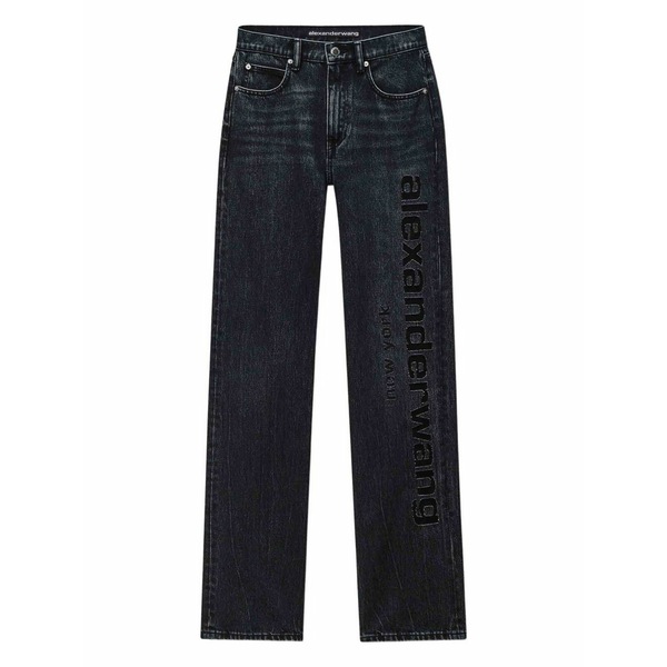 アレキサンダーワン レディース デニムパンツ ボトムス Logo-detail jeans Grey|asty