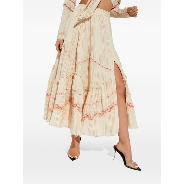 へマント&ナンディータ レディース スカート ボトムス Side-split maxi skirt Neutrals｜asty