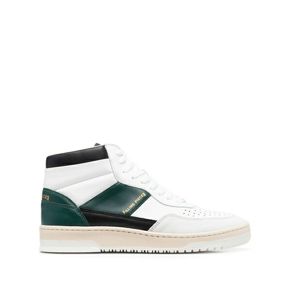 フィリングピース メンズ スニーカー シューズ Colour-block panelled sneakers White