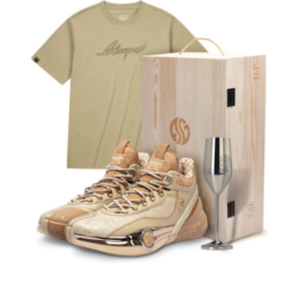 361 Degrees 361ディグリー メンズ スニーカー Beige/Brown 【361 Degrees AG3 Lux Aaron Gordon 'Champagne Gold Champion Box' 672411112F-1】 サイズ US_9(27.0cm)|asty