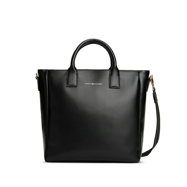 トミー ヒルフィガー レディース トートバッグ バッグ Top-handle tote bag Black|asty