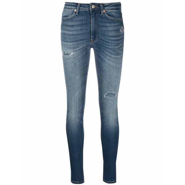 ドンダップ レディース デニムパンツ ボトムス Iris high-rise skinny jeans Blue｜asty