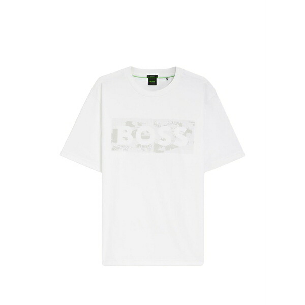 ボス メンズ Tシャツ トップス Logo-print t-shirt White｜asty