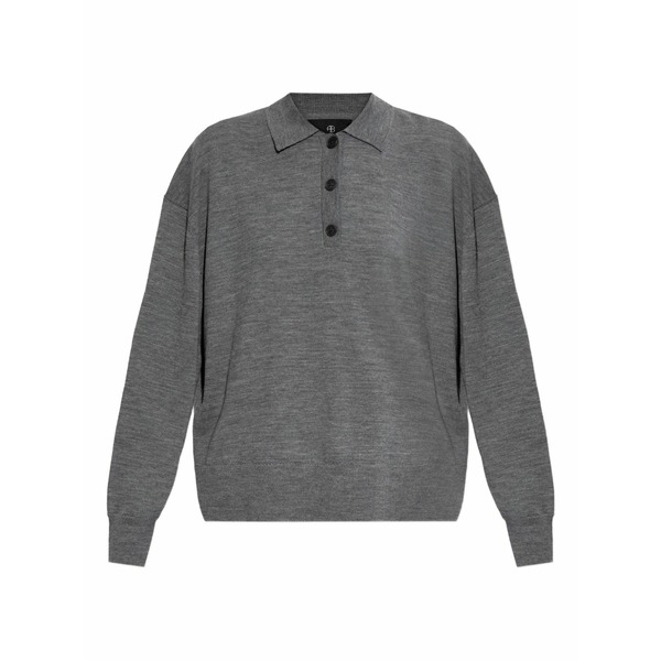 アニービン レディース スポーツシャツ トップス Buttoned polo top Grey