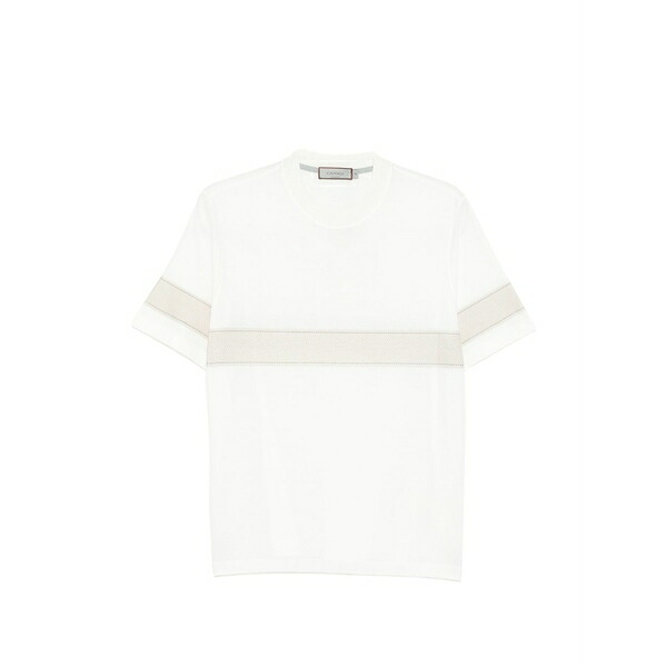 カナーリ メンズ プルオーバー トップス Crew-neck t-shirt White