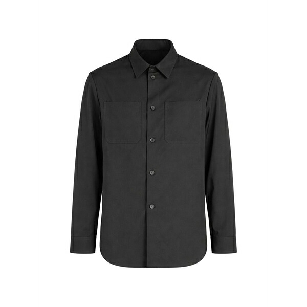 バレナ メンズ ジャケット＆ブルゾン アウター Chest-pocket shirt jacket Black｜asty