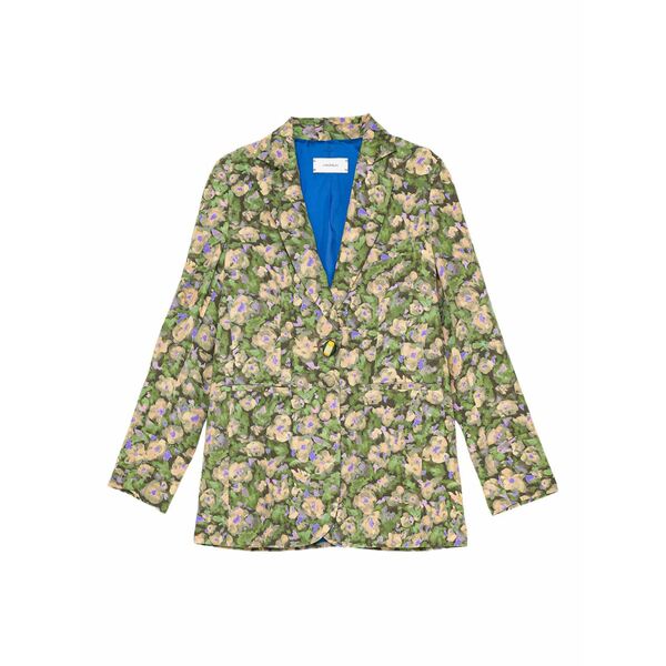 マリパルミ レディース 上衣＆上衣 アウター Floral-print single-breasted blazer Green レディースファッション-コート・ジャケット
