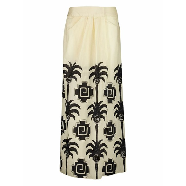 ジョハンナ・オーティズ レディース スコート ボトムス Palm-print wrap maxi skirt White