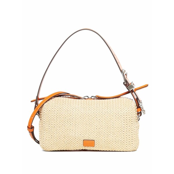ピンコ レディース ショルダーバッグ 御徒面子 Logo-patch cross body bag Neutrals