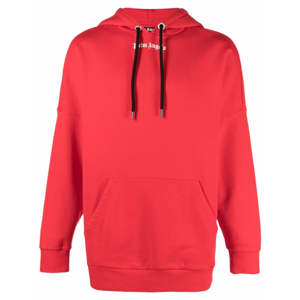 パーム・エンジェルス メンズ パーカー・スウェットシャツ アウター Logo-print cotton hoodie Red