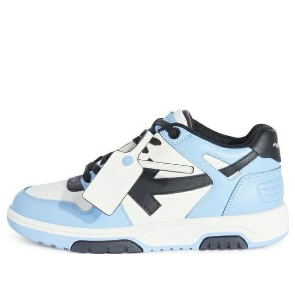 Off-White オフホワイト メンズ スニーカー 【Off-White Out Of Office Low-Top Leather Sneaker 'Blue Black White' OMIA189F23LEA0084010】 サイズ US_12(30.0cm)｜asty 149,400円