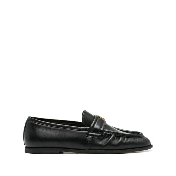 ピンコ レディース スリッポン・ローファー シューズ Logo-plaque loafers Black