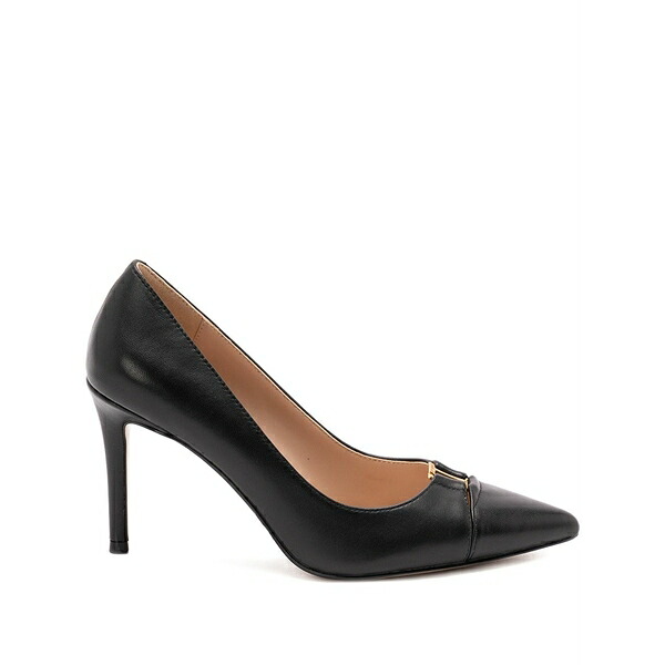 ツイン仕掛ける レディース パンプス シューズ Detail pointed pumps Black