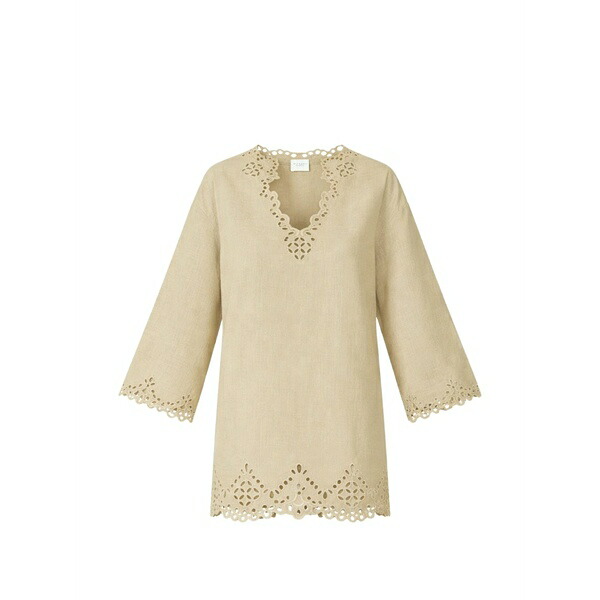 イザベル マラン レディース ワンピース トップス Sherazade laser-cut v-neck mini dress Neutrals｜asty