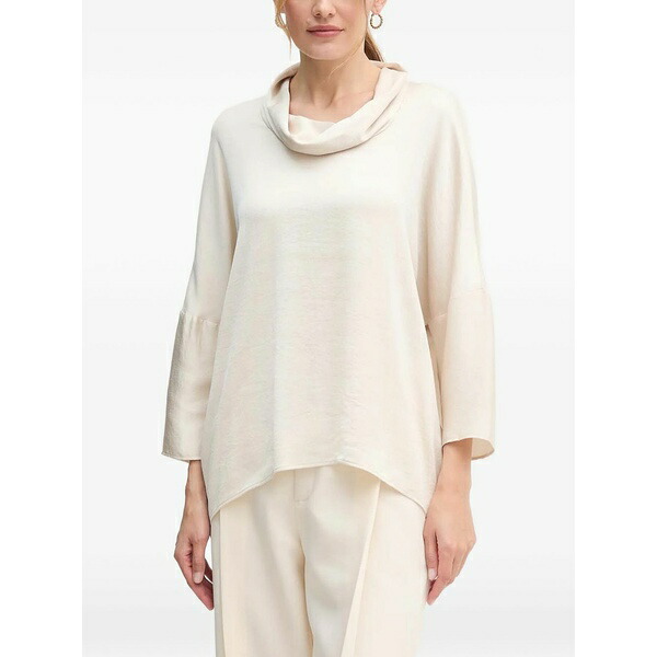ジョセフリブコフ レディース シャツ トップス Cowl-neck button blouse Neutrals｜asty