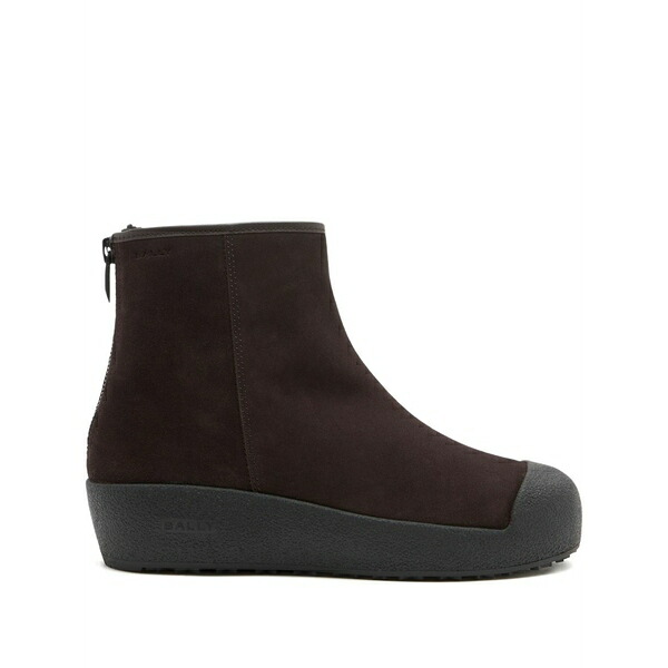バリー メンズ ブーツ シューズ Bally curling suede boots Brown