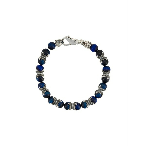 エマニュエレ ビコッキ メンズ ブレスレット・バングル・アンクレット 佩び物 Beaded stone bracelet Blue