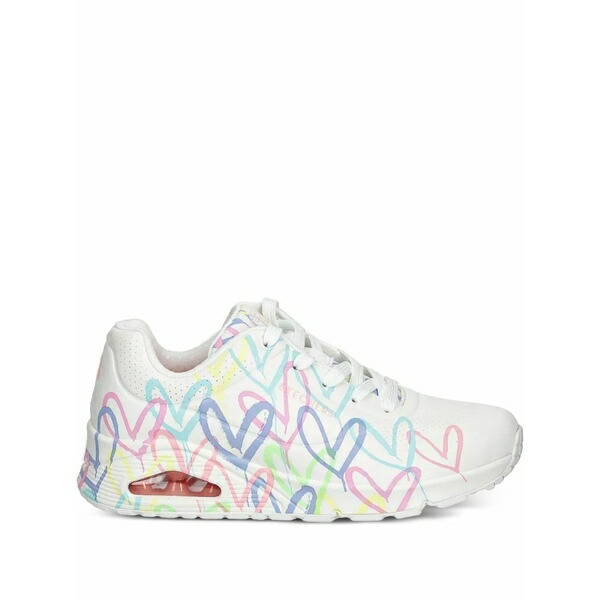 スケッチャーズ レディース スニーカー シューズ Heart-print sneakers White